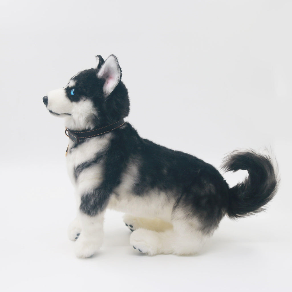 Husky Plush – Realistic Dog Toy Gift for Pet Lovers